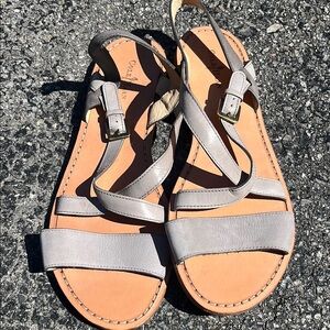 Cole Haan Gray Leather Sandals